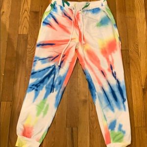 Tie dye light weight sweat pants!